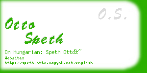 otto speth business card